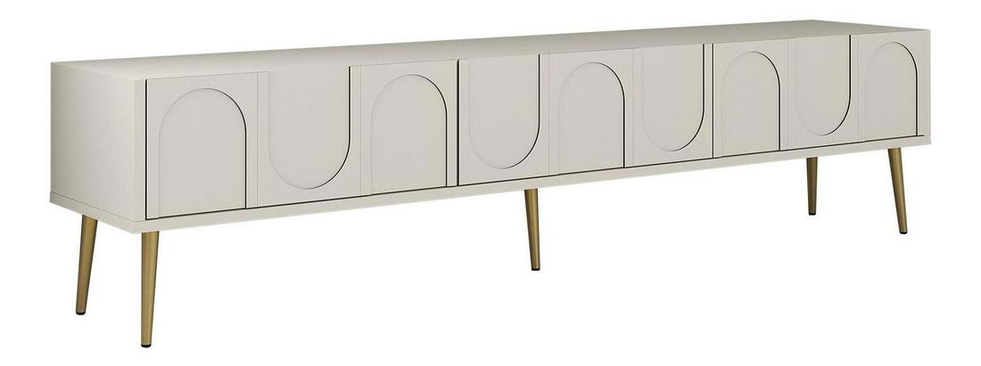 Masă TV/Dulap Bipemu 3 (crem + auriu)