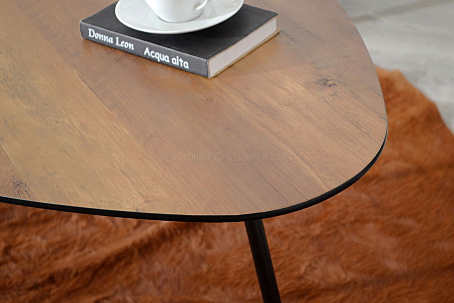 Dohányzóasztal Rossi Xl (dió + fekete)