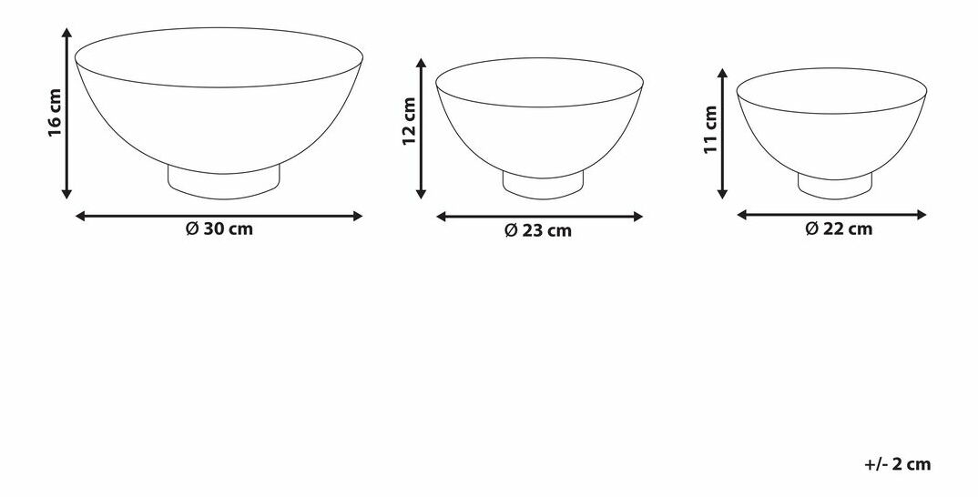 Set 2 buc boluri Basil (auriu)