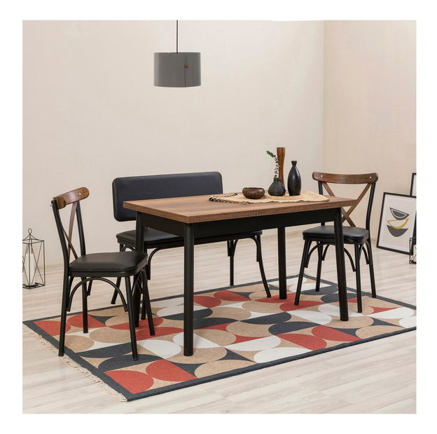 Jedálenský set Duvasa 17 (čierna) (pre 4 osoby)