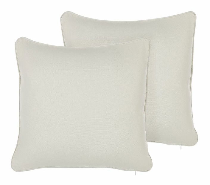 Sada 2 ozdobných vankúšov 45 x 45 cm Helikop (biela)