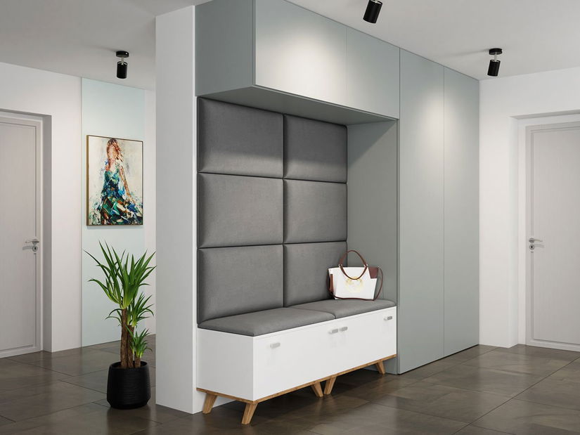 Čalúnený nástenný panel (2 ks.) Pag 70x40 cm (sivá) *bazár