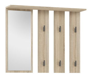 Vešiakový panel Puntuable 1 (dub sonoma) (so zrkadlom)