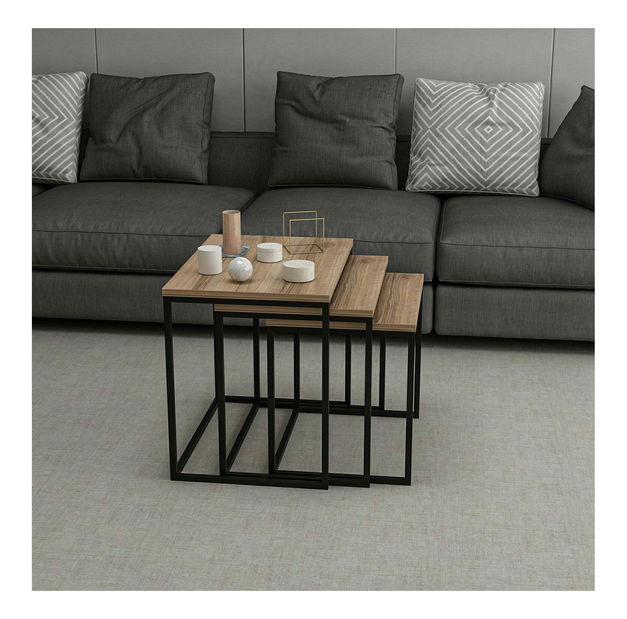 Dohányzóasztal szett (3 db.) Losuku 7 (dió) 