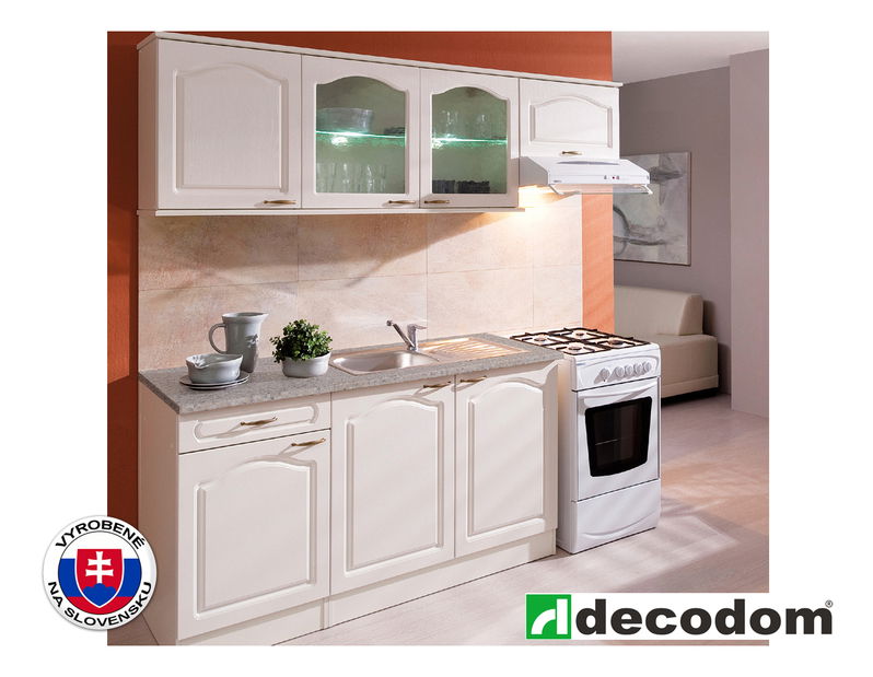 Kuchyňa Decodom Jula 210 cm vanilka + magnólia
