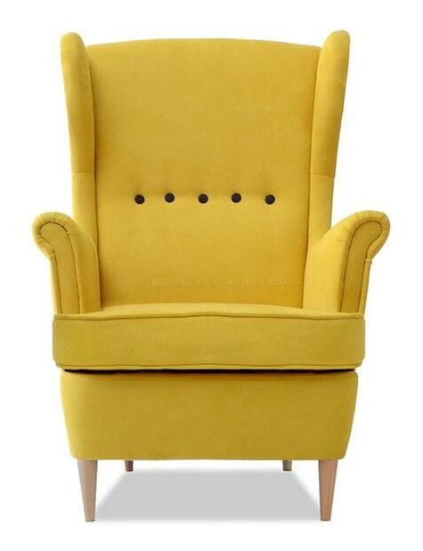 Füles fotel Margis (sárga + dió)