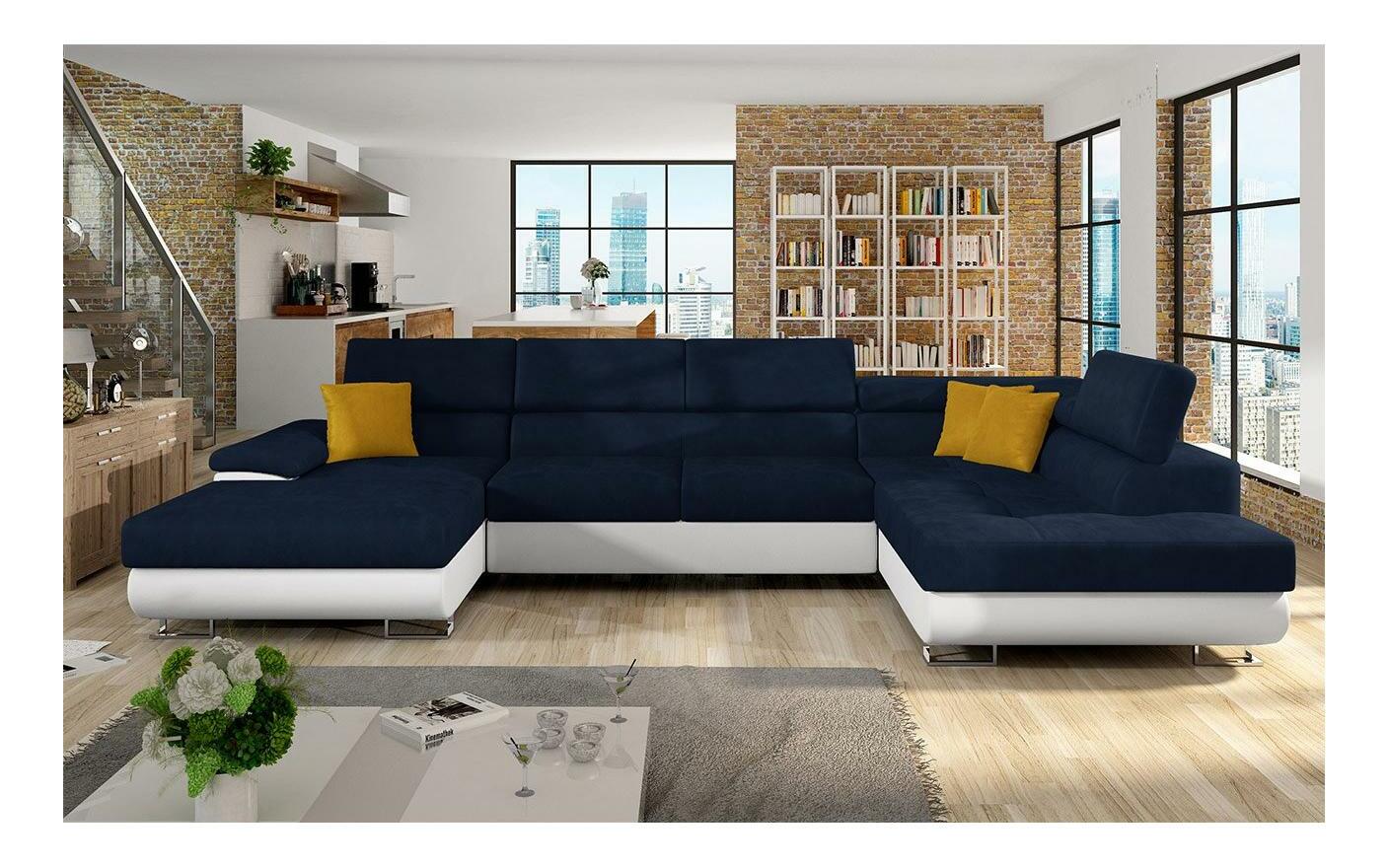 Sarok ülőgarnitúra Alphard Bis (J) (öko-bőr soft 017 + uttario velvet 2967 + uttario velvet 2959)