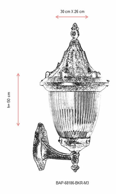 Iluminat de perete pentru exterior Dulcie (maro)