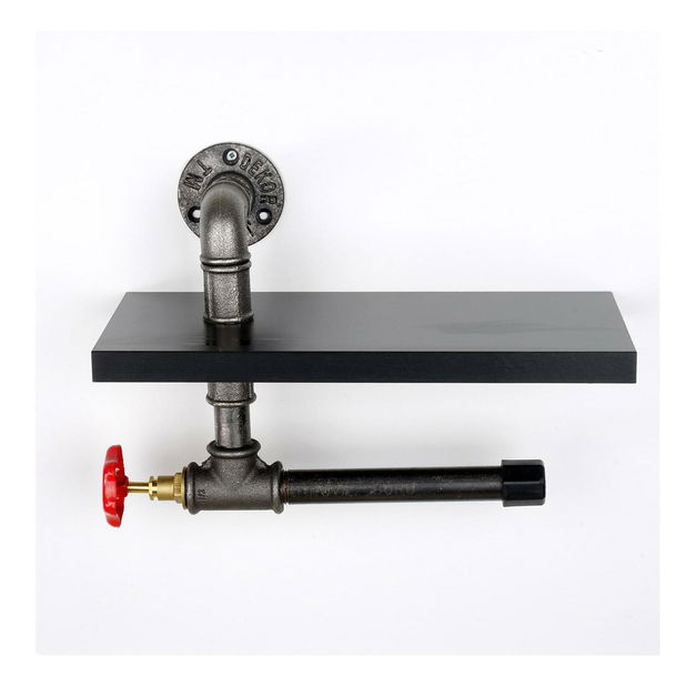 Držač za toaletni papir Nenanu 37 (crna + srebrna)