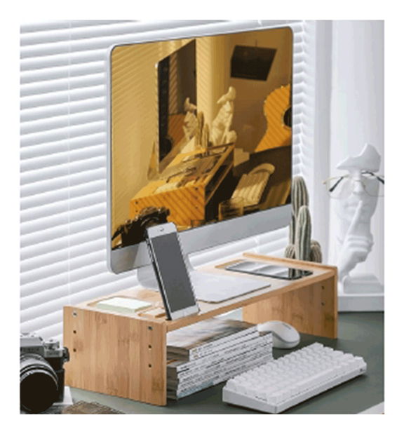 Képernyő állvány Elario 3 (bambusz + természetes)