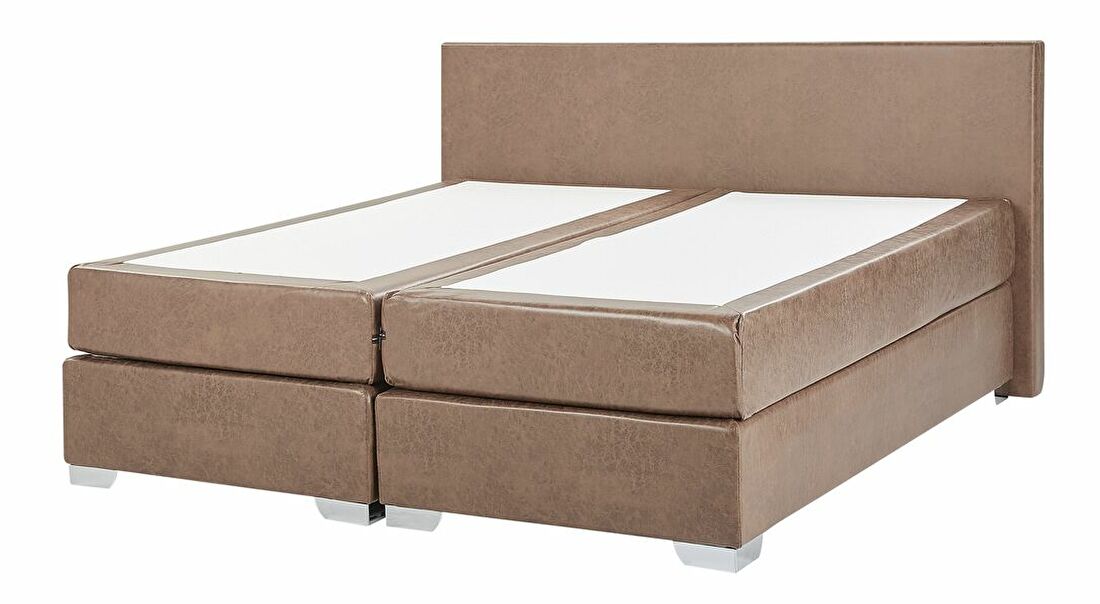 Manželská posteľ Boxspring 180 cm PREMIER (s matracmi) (hnedá)