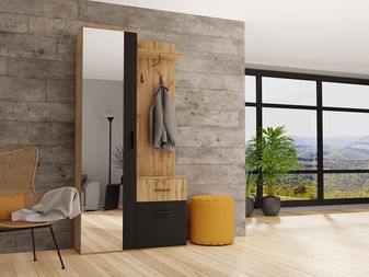 Set za predsoblje Tornado (wotan + crna)