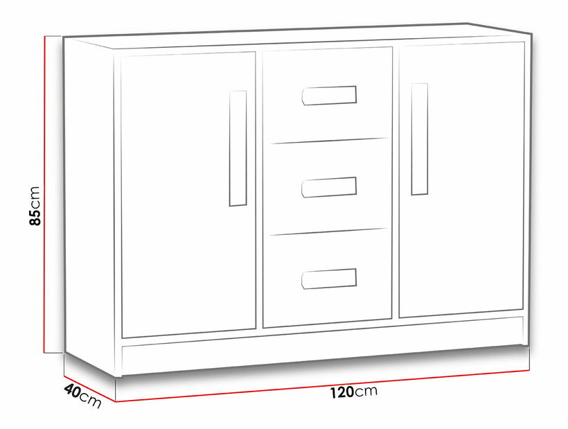Komoda 120 Tigi TG06 *výpredaj