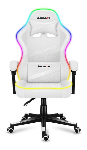 Fotoliu gaming Fusion 4.4 (alb + multicolor) (cu iluminat LED)