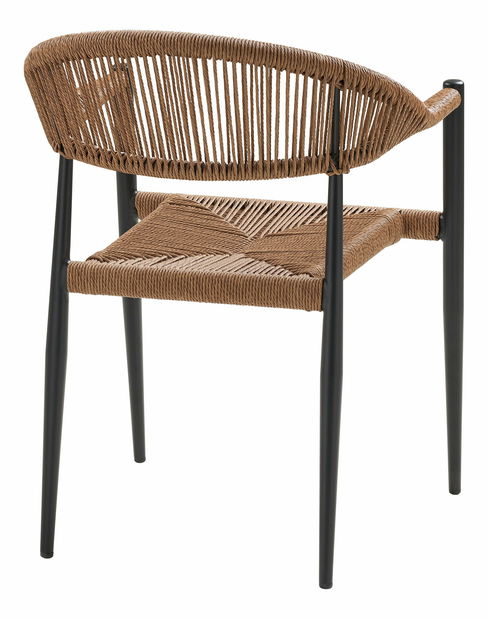 Záhradná stolička Caledria (prírodná + čierna)