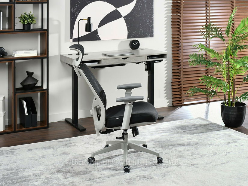 Fotoliu de birou Largindo (negru + gri)