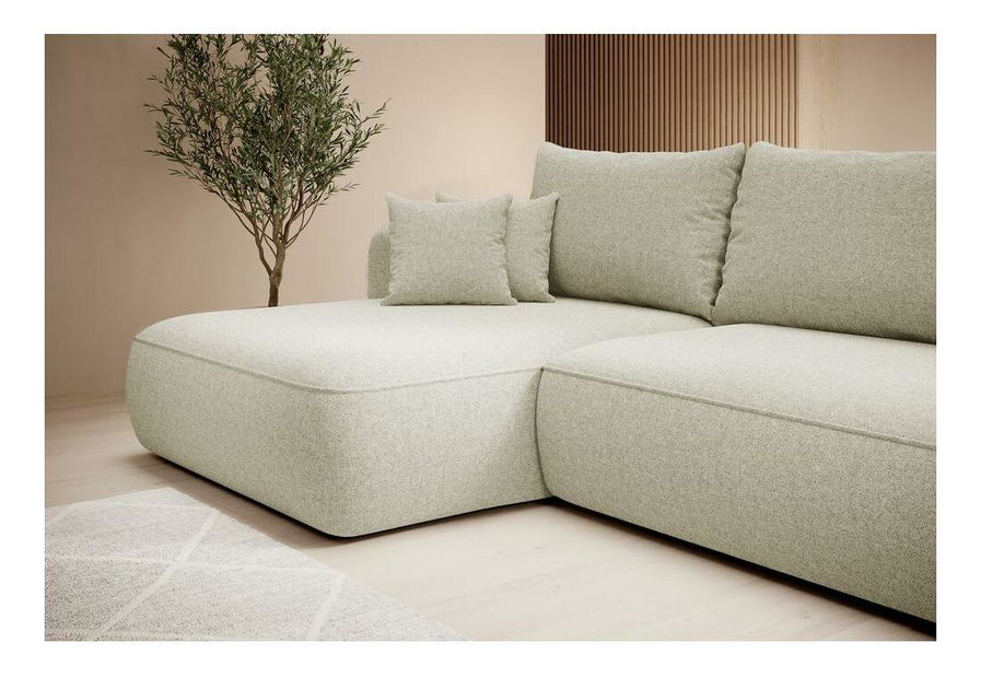 Sarokkanapé Fergie (B) (krém + fekete)