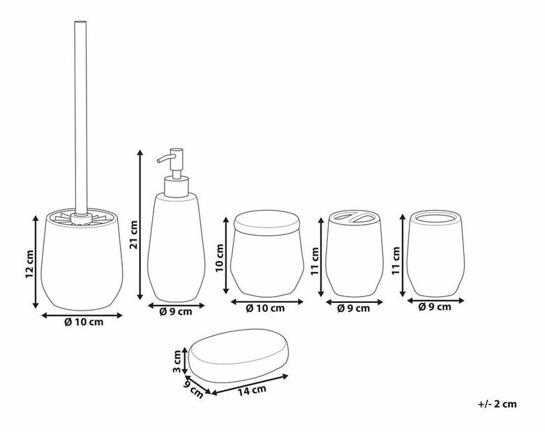 Accesorii baie Calvin (alb)