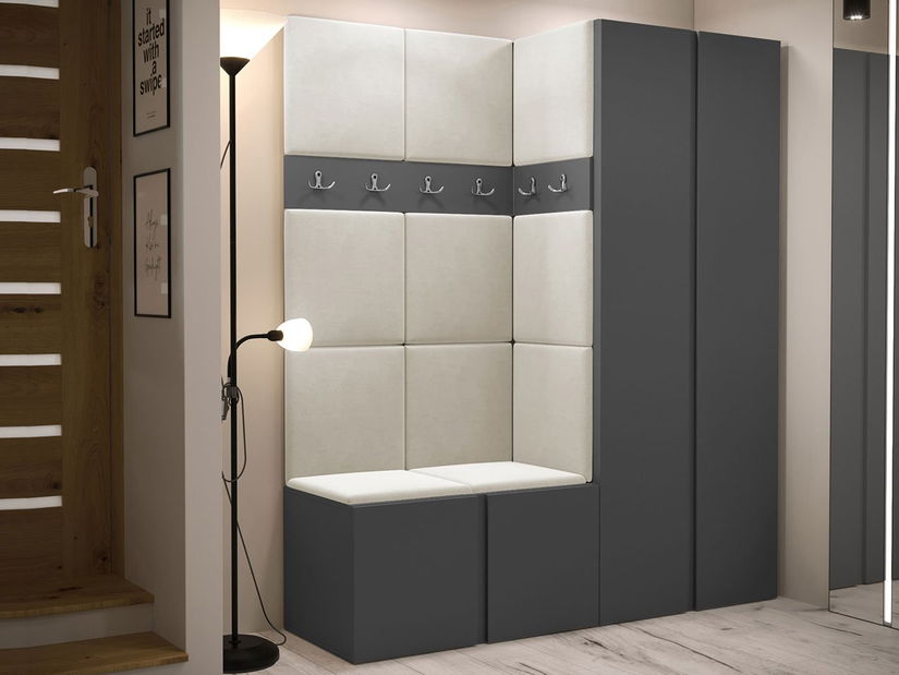 Előszoba bútor Timothy III (grafit) (Manila 02)