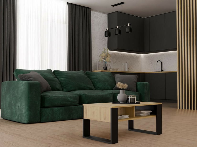 Măsuță de cafea Maduro 3 (stejar artisan + negru)