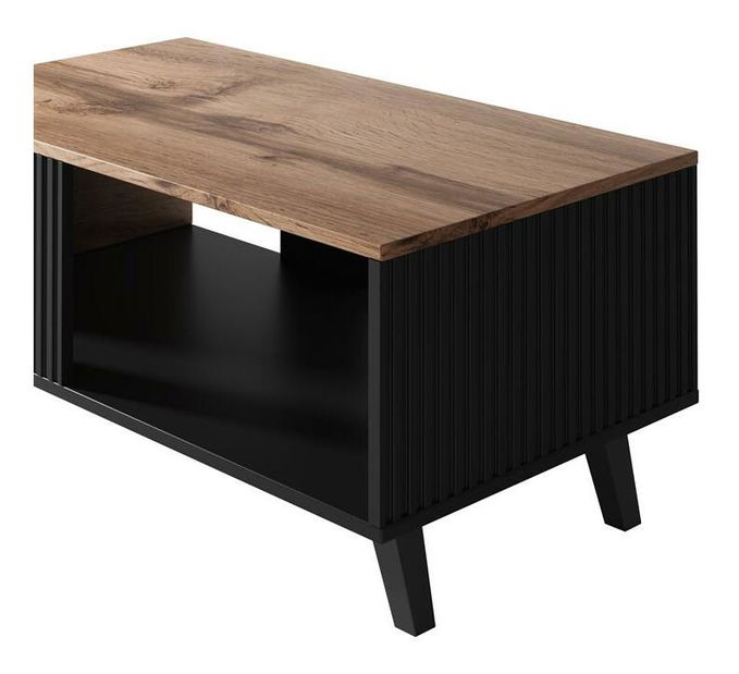 Dohányzóasztal Remali (fekete + wotan tölgy)