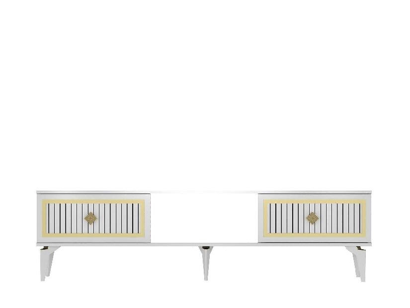 TV asztal/szekrény Kututa 2 (fehér + arany) 