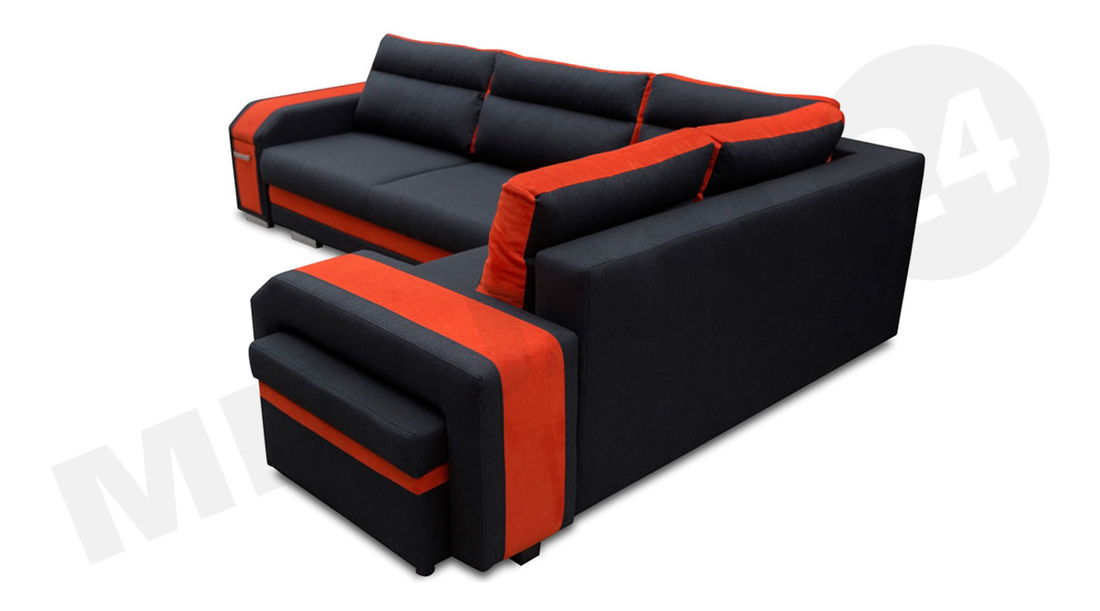 Rohová sedacia súprava Sally (tmavosivá + stredne sivá)