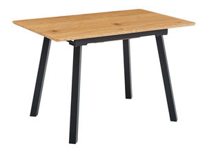 Blagovaonski stol Dylan (hrast + crna) (za 4 do 6 osoba)