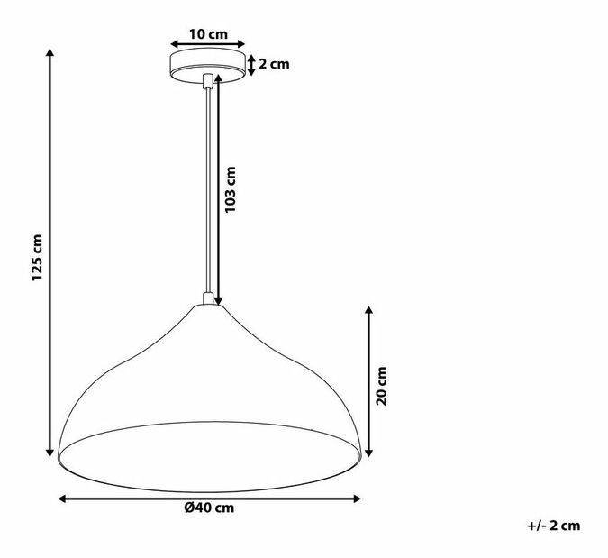 Závesná lampa Iskandar (čierna)