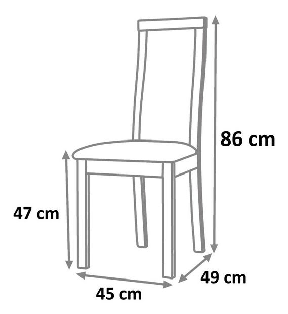 Jedálenská stolička Delma Čerešňa