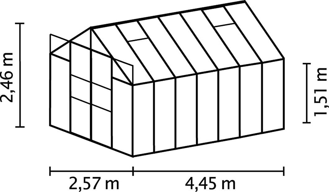 Stil clasic Greenhouse Jupiter 11500 (sticlă + verde)