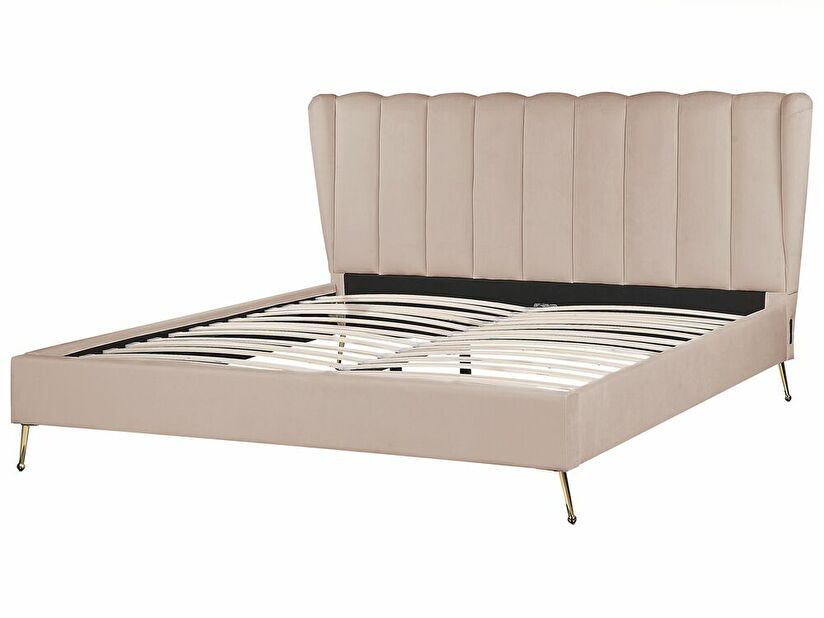 Bračni krevet 180 cm Mirabell (sivo-bež) (s podnicom) (s USB portom)