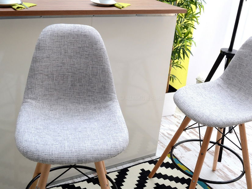 Stolička Epsie (sivá + buk)