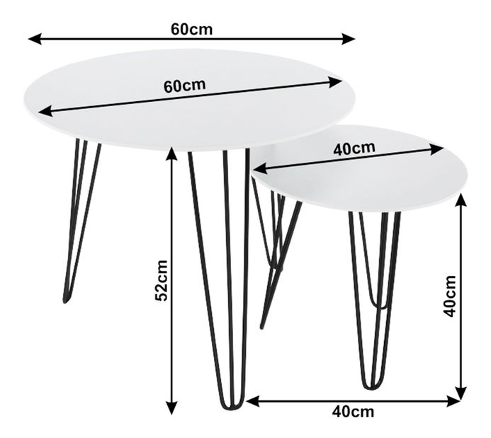 Príručný stolík Hadir (2 ks.)