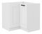 Dulap inferior de bucătărie, de colț Lucid 89 x 89 DN 1F BB (alb + alb)