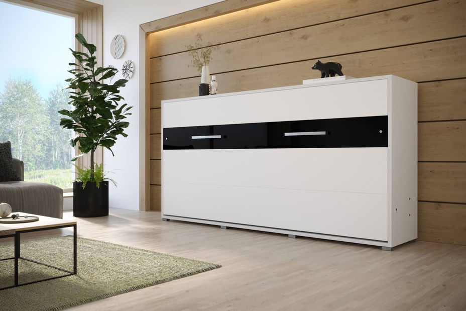 Pat pliant 90 Homer (Alb mat + Negru lucios) (orizontal)