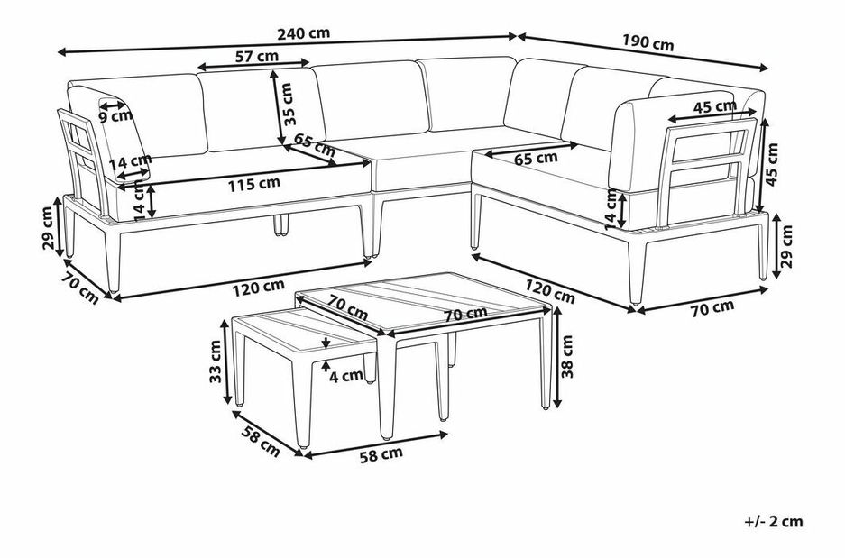 Vrtni set Rimza (bež)