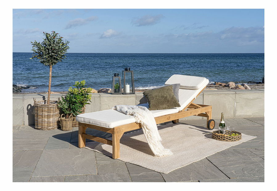 Lehátko Adolina 2 (prírodná + biela)