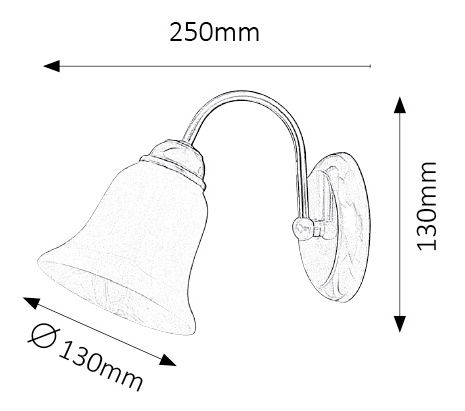 Nástenné svietidlo Francesca 7361 (saténová chrómová + ryžové kamenné sklo)