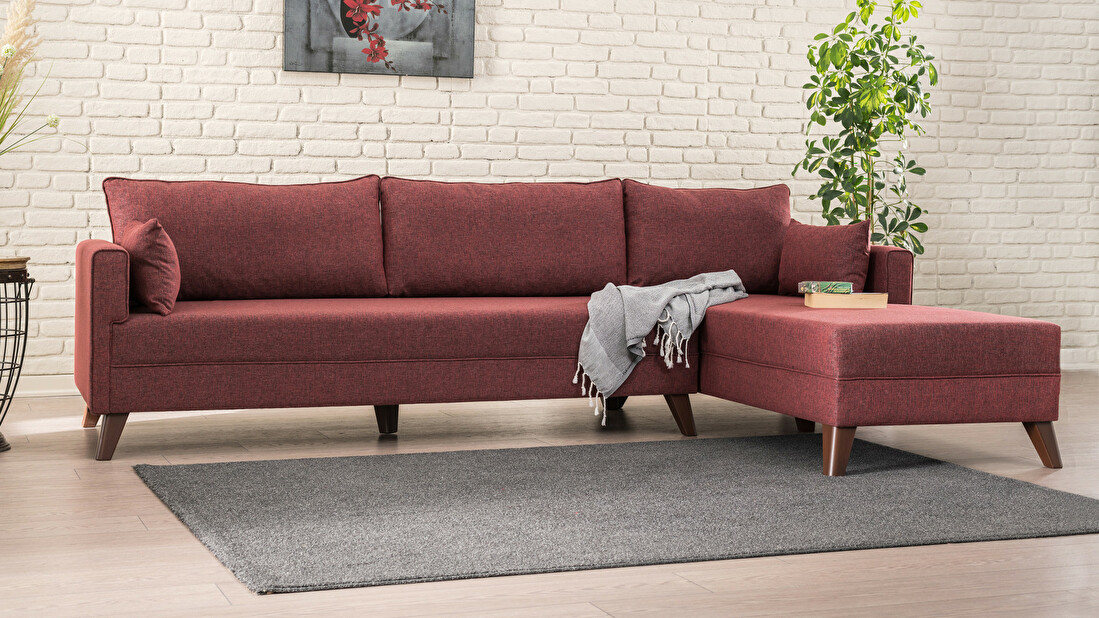 Sofa na razvlačenje Bellina 1 (bordo) (D)