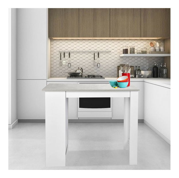 Măsuță bar Matioso 1 (beton + Alb)