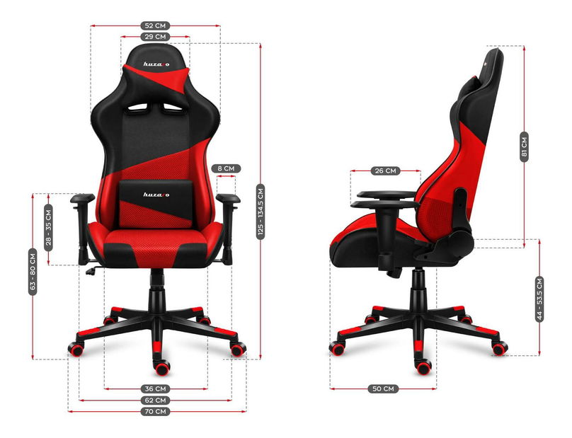 Gaming stolica Fusion 6.2 (crna + crvena)