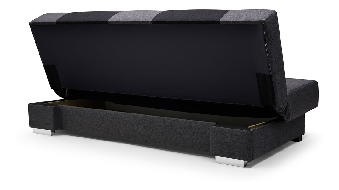 Canapea 3 locuri Amete (Negru + Gri)