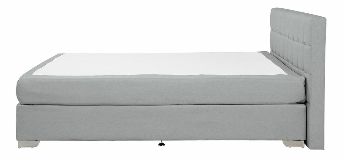 Manželská posteľ Boxspring 160 cm AMELISA (látka) (sivá) (s roštom a matracom)