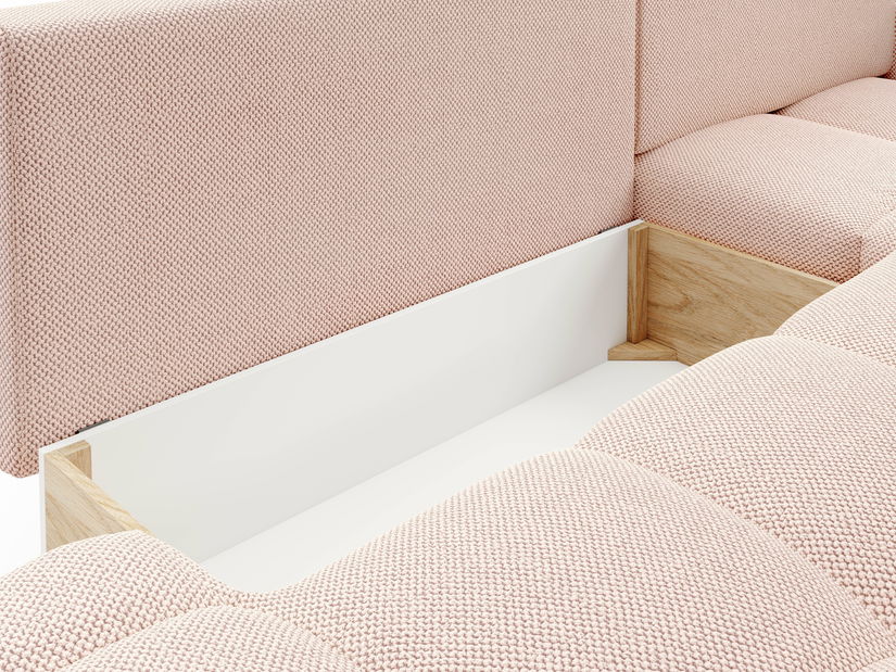 Rohová sedacia súprava Sopran (pudrová) (P)