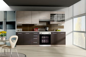 Kuhinja Chasma 260 cm (hrast ferrara + tamno legno)