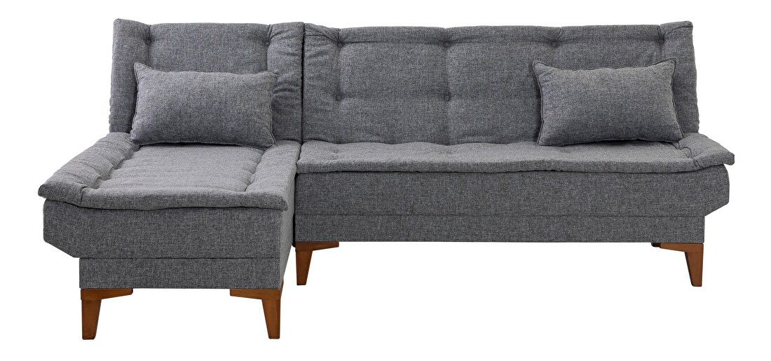 Kutna sofa na razvlačenje Syrma (tamnosiva) (L)