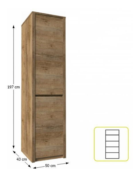 Dulap cu rafturi Modestus S1D