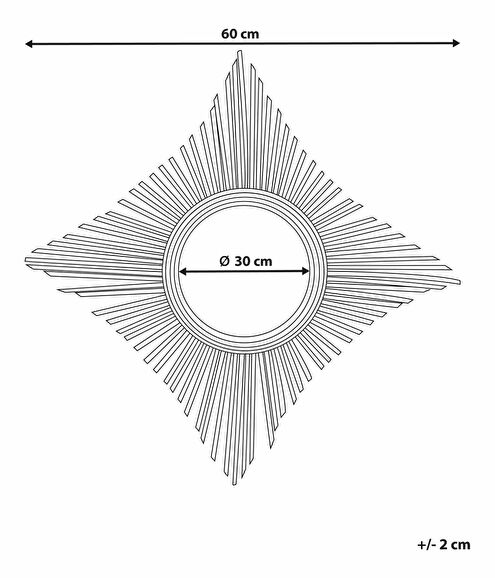 Zidno ogledalo Majza (crna)
