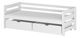 Dječji krevet 90 x 200 cm Erin (s podnicom i prostorom za odlaganje) (bijela)